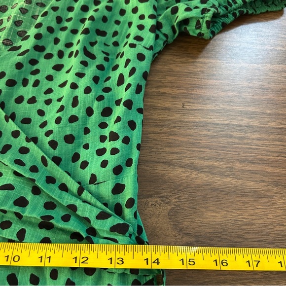 Urban Outfitters Teal and Black Spotted Mini Dress S - Picture 8 of 11